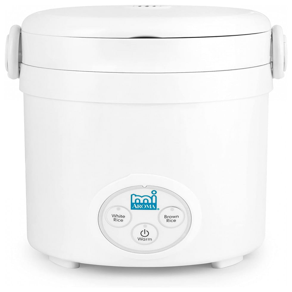 Panela De Arroz Eletrica 2 A 3 Xicaras Com Controle Digital, Branca, 110v, Aroma Housewares Mrc 903d, Branco