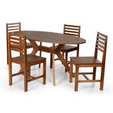 Conjunto Mesa De Jantar Mai 160x80 E Cadeiras Luna Assento Mdf Madeira Maciça Amadeirado