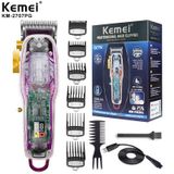 Máquina De Corte De Cabelo Kemei Km 2707 Pg Sem Fio Roxa/laranja/