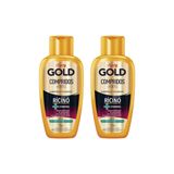 Shampoo Niely Gold 275ml Compridos + Fortes - Kit C/2un