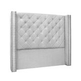 Cabeceira Cama Box Queen 160 Cm Vicenza Linho Grigio S04 - D&#39;rossi