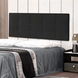 Cabeceira Painel Casal King 1,95m Roma Suede Preto Dal Poz Estofados