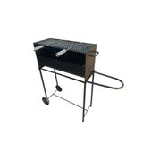 Churrasqueira 2 Repartições Com 1 Grelha De Inox 2 Repartições Preto