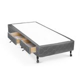 Cama Box Base C/gavetas Solteiro Poli Tecido Gray (78x27-c/2 Gavs) - Castor