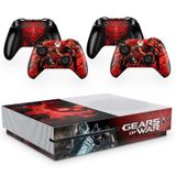 Skin Adesivo Protetor para X Box One S e Controles Gears of War b3