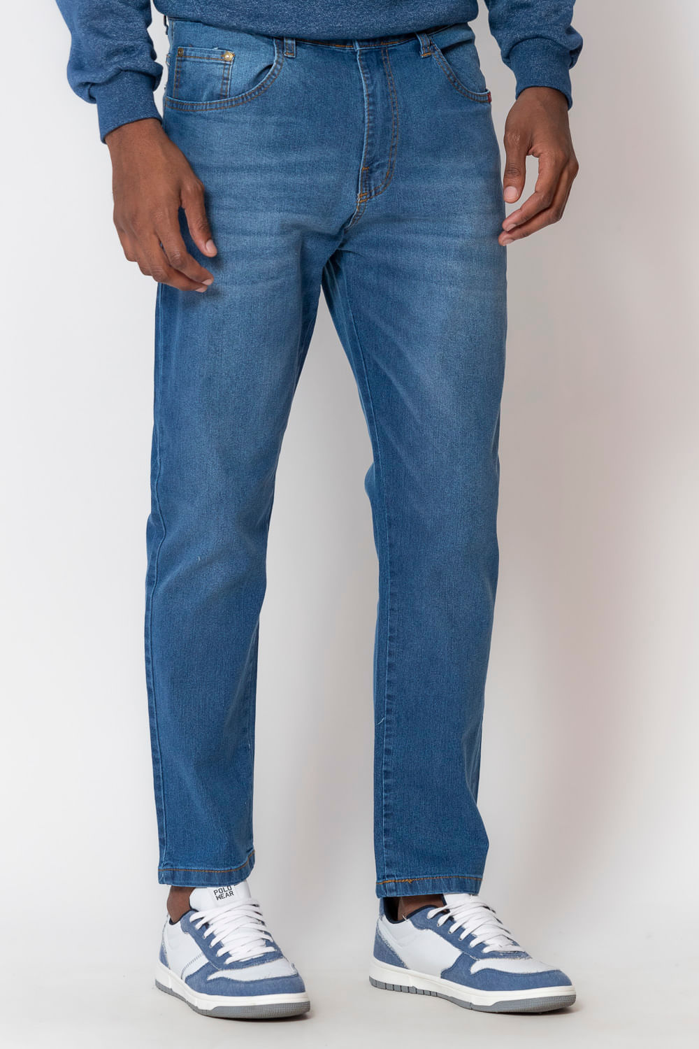 Calça Masculina Jeans Regular Polo Wear Jeans Médio