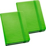 Kit 2x Caderneta 9x14cm 80 Folhas Sem Pauta Verde Claro