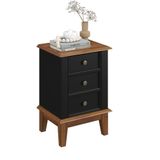 Mesa De Cabeceira Madeira Maciça - Preto