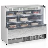 Vitrine Refrigerada Confeitaria Dupla Função Aurora Gpea140r Gelopar 1,40mt Branco 110v