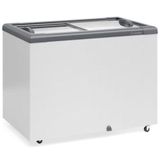 Freezer Plano Vidro Reto Deslizante Ghd300 Gelopar Expositor 295 Litros Cinza 110v