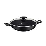 Frigideira Wok Em Aluminio Com Revestimento Interno E Externo Antiaderente Starflon Max Grafite 28cm