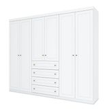Guarda-Roupa Casal Americano 6 Portas Branco HP - Henn