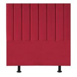 Cabeceira Estofada Cama Box Casal 140 Cm Paolla Suede Vermelho