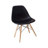 2 Cadeiras Ohome - Estilo Charles Eames Eiffel - Preto Fosco