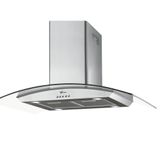 Coifa De Ilha Fischer Island 90 Cm Vidro 220 V Em Aço Inox 5455(10174)