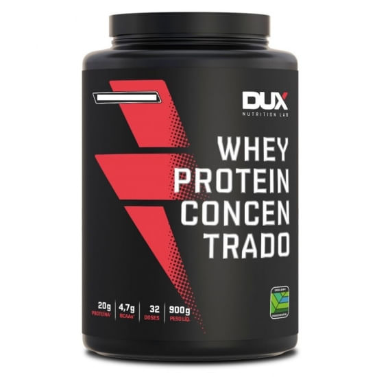 Whey Protein Concentrado Pote (900g) - Dux Nutrition Morango