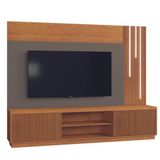 Estante Home Tv Até 75 Polegadas Led Cascata Valência Mavaular Naturalle / Platinum