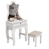 Penteadeira Infantil Com Espelho E Banqueta Branco Baby 7200 Jb Bechara