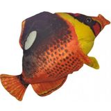 Peixe De Pelúcia Realista Laranja E Preto 40 Cm
