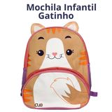 Mochila Infantil Escolar Clio Pet&#39;s Com Alça Animais Cachorro Gato Pato Pinguim Tubarão Unicórnio