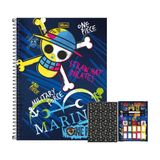 Caderno 10 Matérias 160fls One Piece Azul Tilibra