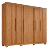 Guarda Roupa Mdf 6 Portas 4 Gavetas 8 Pés Cinamomo