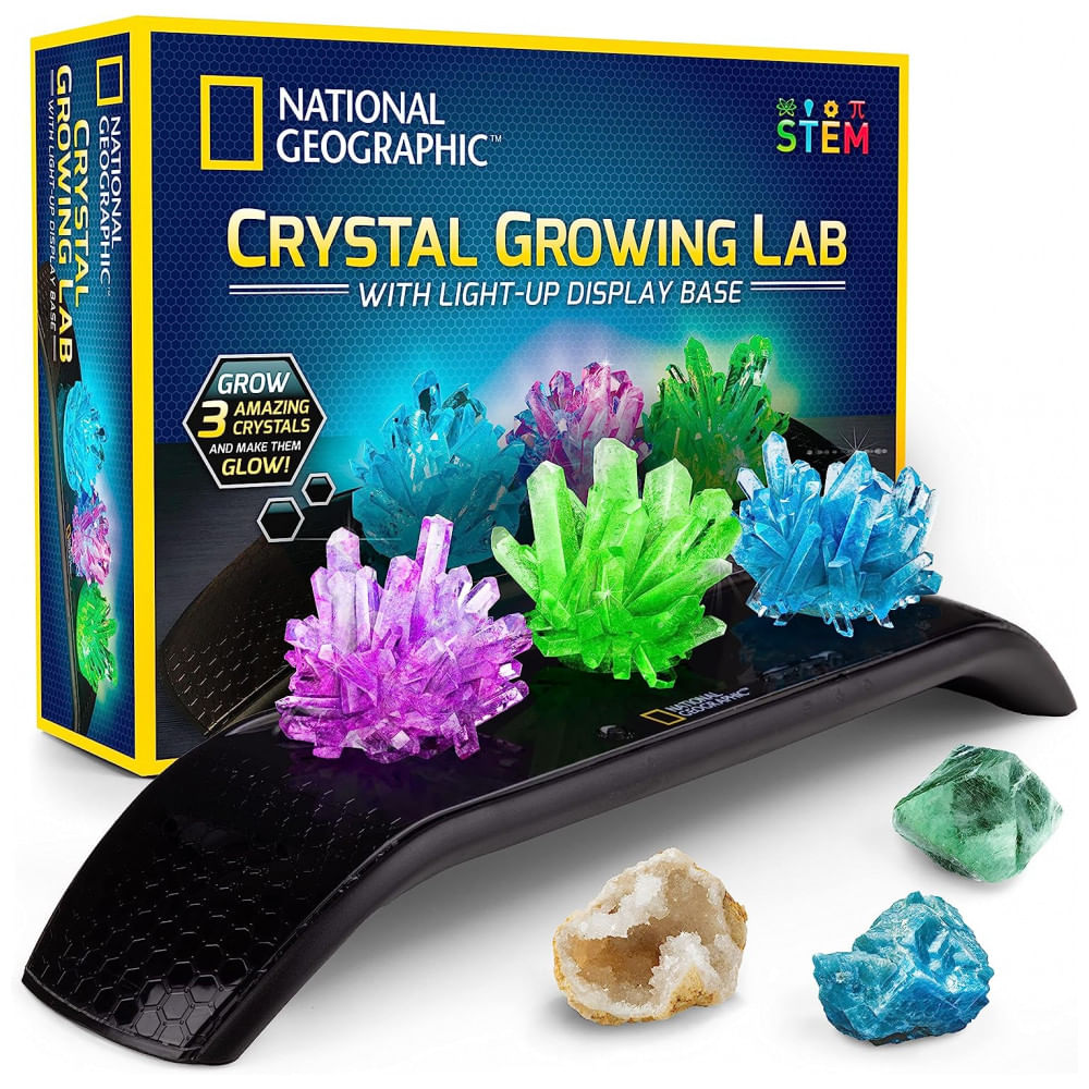 Kit De Cultivo De Cristal Com Cores Vibrantes E Expositor Iluminado, National Geographic