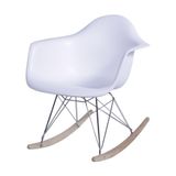 Cadeira De Balanço Eames Com Braço Branco Branca