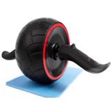 Roda Abdominal Com Retorno - Preto E Vermelho - Wct Fitness