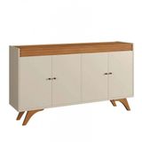 Buffet Para Sala De Jantar 4 Portas Madrid Mavaular Off White - Naturalle