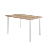 Mesa De Jantar Retangular 4 Lugares 110 Cm Branco Carvalho