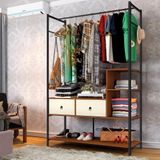 Guarda Roupa Closet Industrial Modulado Canela Off White Marrom