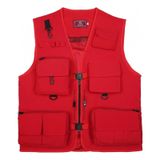 Colete De Pesca Summer Multi Pockets Vermelho