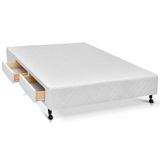 Cama Box Base C/gavetas Viúva Poli Tecido White (128x27-c/2 Gavs) - Castor