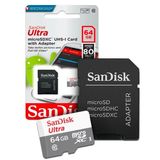 Cartão Memória 64gb Micro Sd Sandisk, Desempenho Excelente.