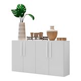 Aparador Buffet 4 Portas Viena V3604 Branco Branco