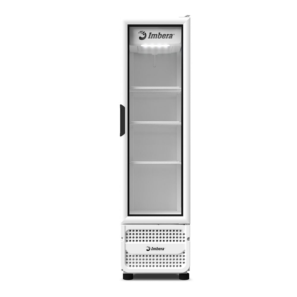 Expositor Vertical Imbera 453 Litros Porta De Vidro Branco Vrs16 – Bivolt