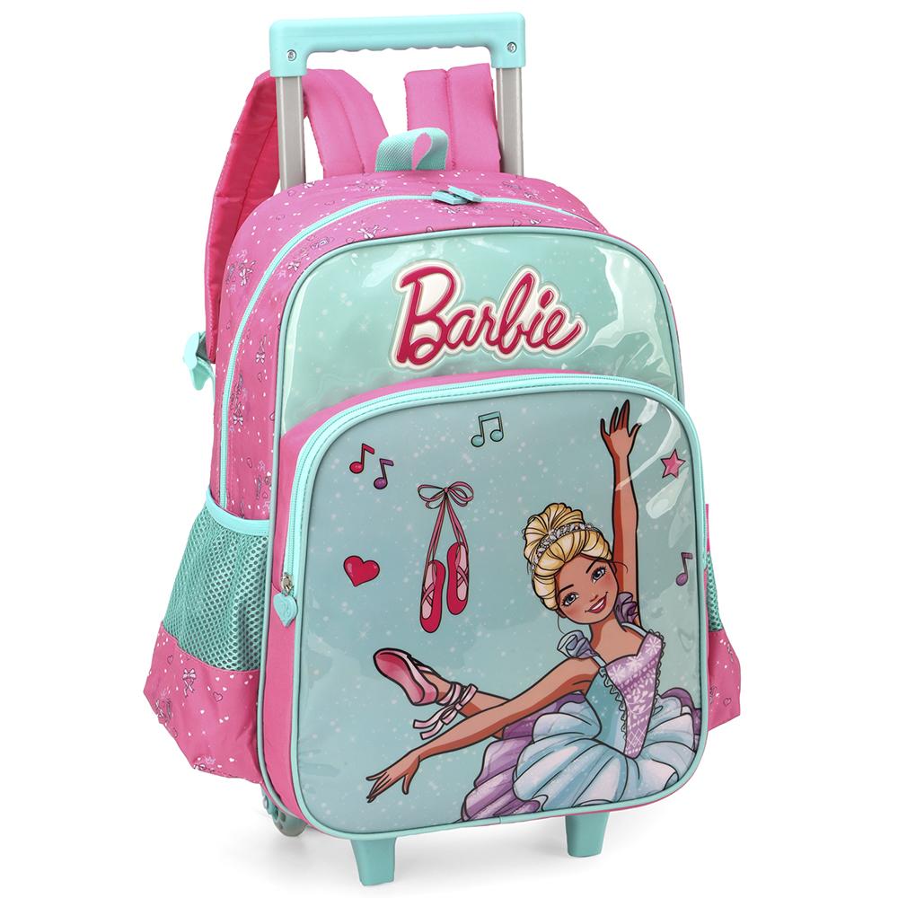 Mochila De Rodinhas Com Alça Luxcel Barbie Verde