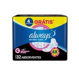 Absorvente Always Noturno Suave G Com Abas 32 Unidades Always