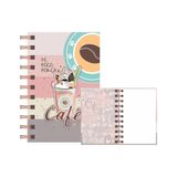 Caderneta 1/8 Esp 80fls 90gm S/ Pauta Gato Café Merci