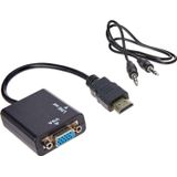 Cabo Adaptador Conversor Hdmi M Vga F Com Saída P2 Áudio