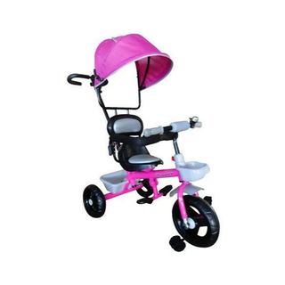 Triciclo Infantil Motoca Minnie para Passeio com Empurrador e Proteção  Xalingo