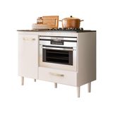 Balcão Para Cooktop 5 Bocas E 4 Bocas 80cm 1 Porta E 1 Gaveta Fit Cor Branco - Nicioli