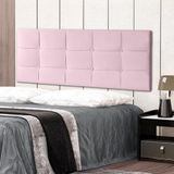 Cabeceira Painel Casal King 1,95m Roma Suede Rosa Bebê Dal Poz Estofados