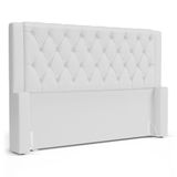 Cabeceira Atena Para Cama Box King Size 195cm Capitonê Com Frame Sintético Branco - Desk Design