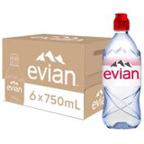 Kit Com 6un Água Mineral S/ Gás Francesa Evian Pet 750ml