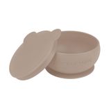 Tigela Urso De Silicone Bowly Bubble Beige - Minikoioi