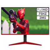 Monitor Gamer 3green, 20p, Full Hd, Led, 75hz, 2ms, Hdmi/vga, M2003g-led Preto/vermelho