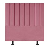 Cabeceira Estofada Cama Box Casal 140 Cm Taís Suede Rosa