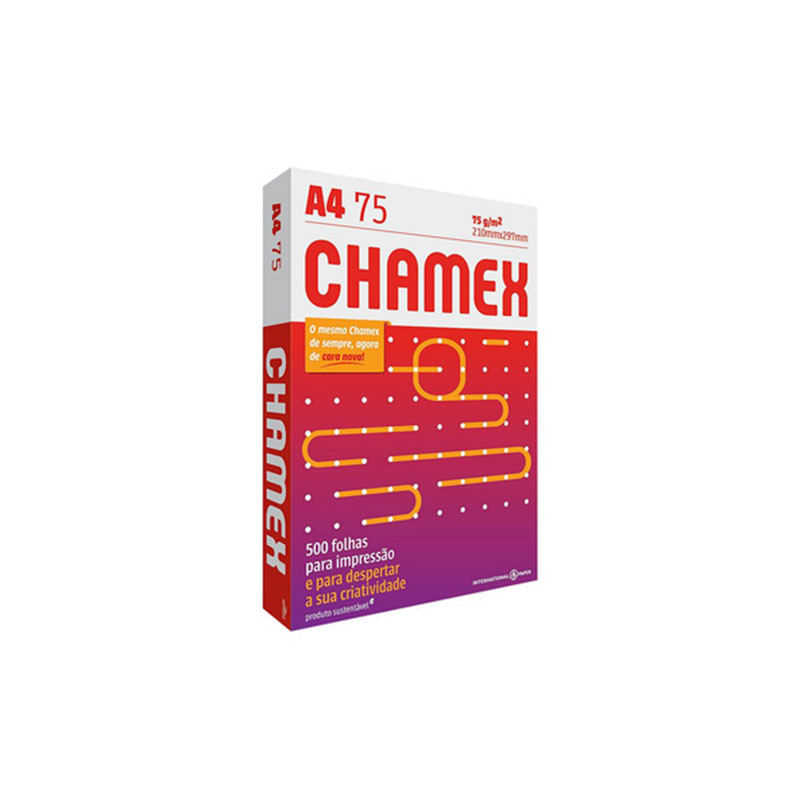 Papel A4 Chamex Office 210x297 75g Caixa Fechada Com 10 Resmas 5000 Folhas Marca Chamex 5711